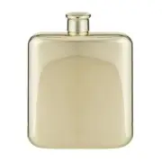 Davis & Waddell - Raymond Polished Gold Hip Flask 170ml