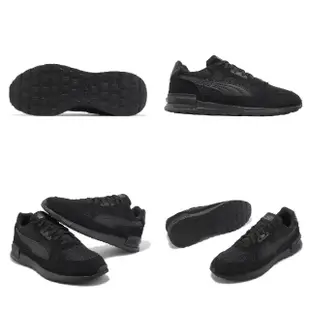 【PUMA】休閒鞋 Graviton Pro 男鞋 女鞋 黑 全黑 麂皮 拼接 運動鞋(380736-01)