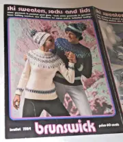 RARE - Brunswick Ski Sweaters, Socks and Lids Leaflet 7524