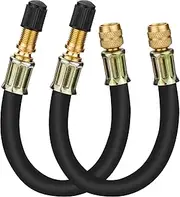 Mellbree 2pcs Valve Stem Extenders, 8.25 Inch Flexible Schrader Tire Valve Stem Extension Compatible for Harleys, RV, Stroller, Bicycles, Motorcycles and Portable Air Compressor