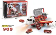 Alloy Fire Aircraft With 3 Alloy Cars With Light