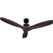 52'' Ceiling Fan With Remote Control Fans 3 Wooden Blades Timer 1300mm