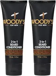 Woody's 2-in-1 Beard Conditioner, Tames, Softens & Conditions Dry, Flaky Beards, Enriched With Botanical Extracts and Essential Oils, 4 Fl Oz