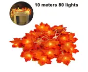 String Lights Maple Leaf Light Twinkle Hanging Lighting Decorations