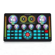 Professional Audio Mixer, Live Sound Card and Stereo Audio Interface, Bluetooth Sound Board with XLR interface, 48V Phantom Power, Voice Changer, For Podcasting, Live sound, recording Studio and Gaming