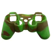 Silicone Cover For PS3 Controller Skin Case Green/Brown Swirls