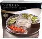 Godinger Dublin Cut-Crystal Revolving Lazy Susan 5-Section Serving Dish #25985