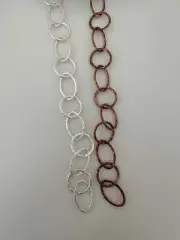 3 Feet of Chain Gold Finish & Silver Plated Circle And Oval Solid Copper Pattern