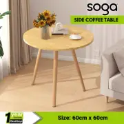 SOGA 60x60cm Walnut Small Side Coffee Table Living Room Balcony Home Décor Style