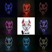 Halloween Clubbing Light Up Kitsune Fox LED Mask Costume Rave Cosplay EDC Party