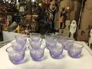 Vintage Large Old Egyptian Hand Blown Coffee Set Glass"Made in Egypt"