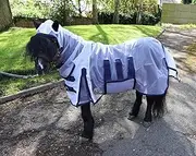 Ruggles Miniature Ultra Light Fly Rug Combo for Shetland Pony, Donkey, Section A and Miniature Horse | Tail Flap | Belly Band/Wrap | Excellent Protection from Flies and Bugs (3' 9")