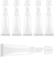 6 PCS Empty Lip Gloss Tubes 8ml Clear Soft Mini Cosmetic Containers Refillable L