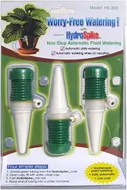 HydroSpike HS-300 (3-Pack) Worry-Free Automatic Plant Watering Devices Kit. Self Auto Waterer Spikes, Bulbs, Stakes Irrigation System for Indoor House Plants, Vacation. No Glass Globe Bottle, Jug, Can