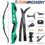 TOPARCHERY 56" Archery Takedown Recurve Bow Metal Riser 18-50lbs Hunting Target