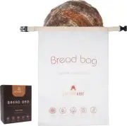 12x17 Bread Bag, Storage for Homemade Sourdough, Reusable Large, white
