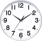 Silver Wall Clock 12 Inch Round Wall Clock Silent & Non-Ticking Simple Wall