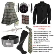 Handmade Mackenzie Weathered Tartan Kilt Outfits for Men | Custom Size Available