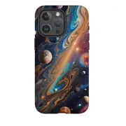 For iPhone 15 Pro Max Tough Case Compatible with MagSafe Planets Of The Universe