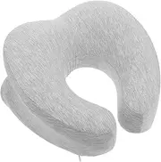FUNOMOCYA U Shaped Massage Pillow for Desk Naps Ergonomic Neck Support Cushion for Adults for Airplane Travel and Comfortable Face Down Resting Pillow Light