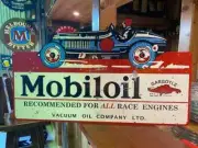 MOBIL OIL RACER MOBILOIL METAL SIGN PERFECT BAR MAN CAVE HOT ROD