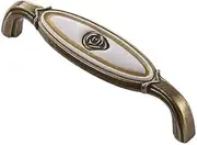 Pull Handle for Kitchen Cabinet Door Drawer Cabinet Handle Retro Ceramic Drawer Handle Pulls Flower Knobs Kitchen Cabinet Handle Furniture Hardware 2PCS(128mm)