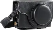 MegaGear MG1258 Panasonic Lumix DC-ZS70 Ever Ready Leather Camera Case and Strap - Black