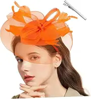[Ipetboom] Fascinator Headband Hat for Women Elegant Party Accessory with Artificial Plume Design for Weddings and Tea Parties Lightweight and Durable