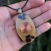 Orgone Energy - Protection Pendant Gold 50:50 METAL TO RESIN Positive Energy