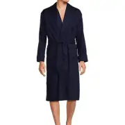 Hart Schaffner Men's Navy Blue Robe One Size wool & Cashmere NWT