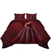 Queen of Hearts Red Art Beautiful Woman Coverlet