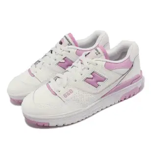 【NEW BALANCE】休閒鞋 550 女鞋 白 粉紅 復古 經典 低筒 皮革 NB 紐巴倫(BBW550BD-B)