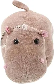 [Healeved] Cute Hippo Keychain Plush Animal Keyring for Soft and Comfortable Stuffed Keychain Unique Decorative Accessory for Home Office Car present for All Ages