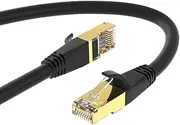 Cat8 Ethernet Cable 6FT, Gaming Network Cable, 26AWG Gigabit LAN Cable, 40Gbps 2000Mhz Shielded Cat 8 Cable, Gold Plated RJ45 Cable, High Speed Internet Cable for Router, Switch, IP Cam, Modem