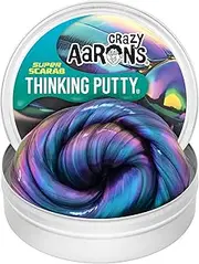Crazy Aaron's Thinking Putty 4" Tin - Super Illusions Super Scarab - Multi-Color Putty, Soft Texture - Never Dries Out 1 ea,5516287