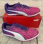 Puma 189547 01 EvoSPEED Star 5 Women's Running Spike Cleats Pink Purple US 6.5