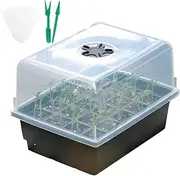 Propagation Trays, Seedling Starter Trays, Reusable, Seedling Starter Trays with Lid and Drainage Base, Germination Starter Tray Propagator Germination Tray for Nurseries, Propagation