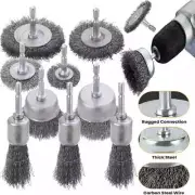 10pcs Wire Brush Wheel Cup Set for Drill Attachment - Rust Cleaning & Stripping