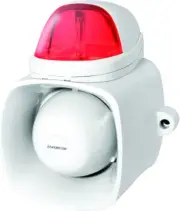 SH-816S-SQ/R Self-Contained Siren with Strobe Light, 120Db Warble-Tone Siren, Au