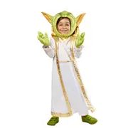 3pc Master Yoda Young Jedi Deluxe Robe/Headpiece/Glove Kids Costume Set