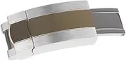 APTPKGDFDK Watch Clasp Fit For Rolex 9mm×16mm Stainless Steel Folding Buckle Fit For Submariner Fit For Oysterflex Fit For Daytona Fit For GMT Band Strap Deployment Lock Cuff