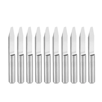 10Pcs, 1/8" Shank 1.5mm Tip 30 Degree Carbide Wood Engraving Bit CNC Router Tool