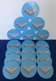 72 NIP Beer Pong Cardboard Coasters 4”D Bonny Bar, Bradshaw Int.. 18 Packs Of 4
