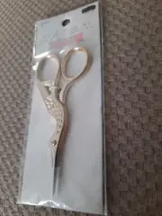 3.5" Artiste Stork Gold Plated Embroidery Scissors Needle Arts+Crafts Sewing