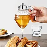 1pc Elegant Press-Type Honey Dispenser - Mess-Free Syrup Condiment Jar - Kitchen Decor and Convenience