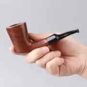 Handmade Rosewood Tobacco Pipe 3mm Filter Small Pipe with 10 Smoking Accessories