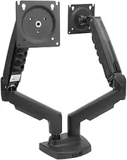 Dual Monitor Desk Mount for 17 to 27inch Screen, Adjustable Monitor Arm Hold Up to 19.8lbs Per, Double Monitor Desk Stand for 2 Monitors, Gas Spring Monitor Stand, VESA Mount
