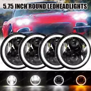DOT 4PCS for Chevrolet Corvette C1 C2 C3 Halo 5 3/4" 5.75" LED Headlights w/ DRL (for: Chevrolet)