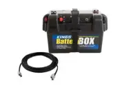 Adventure Kings 12v Battery Box USB Cig Socket + 12m Solar Panel Extension Lead
