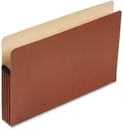 Expandable File Folder, Red, Manila/Fiber